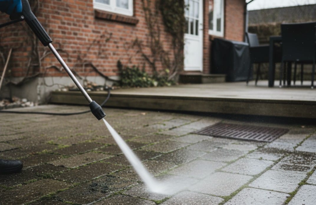 højtryksspuling af fliser